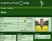 Screenshot Futbolcu bilgisi